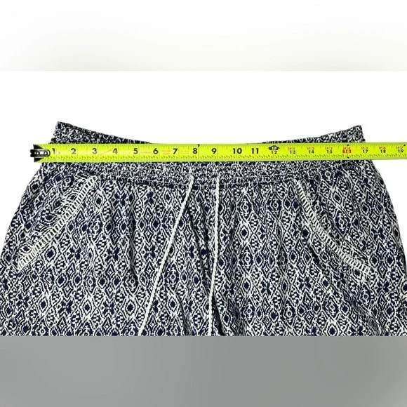 Briggs New York Size XL Women’s Shorts Linen Blend Pull-On Summer Blue White - Picture 12 of 16